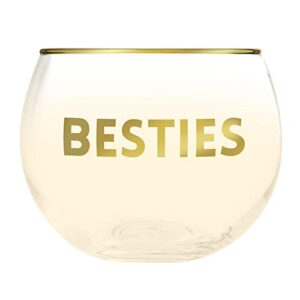 santa barbara design studio sippin' pretty roly poly cocktail glass, 13-ounce, besties