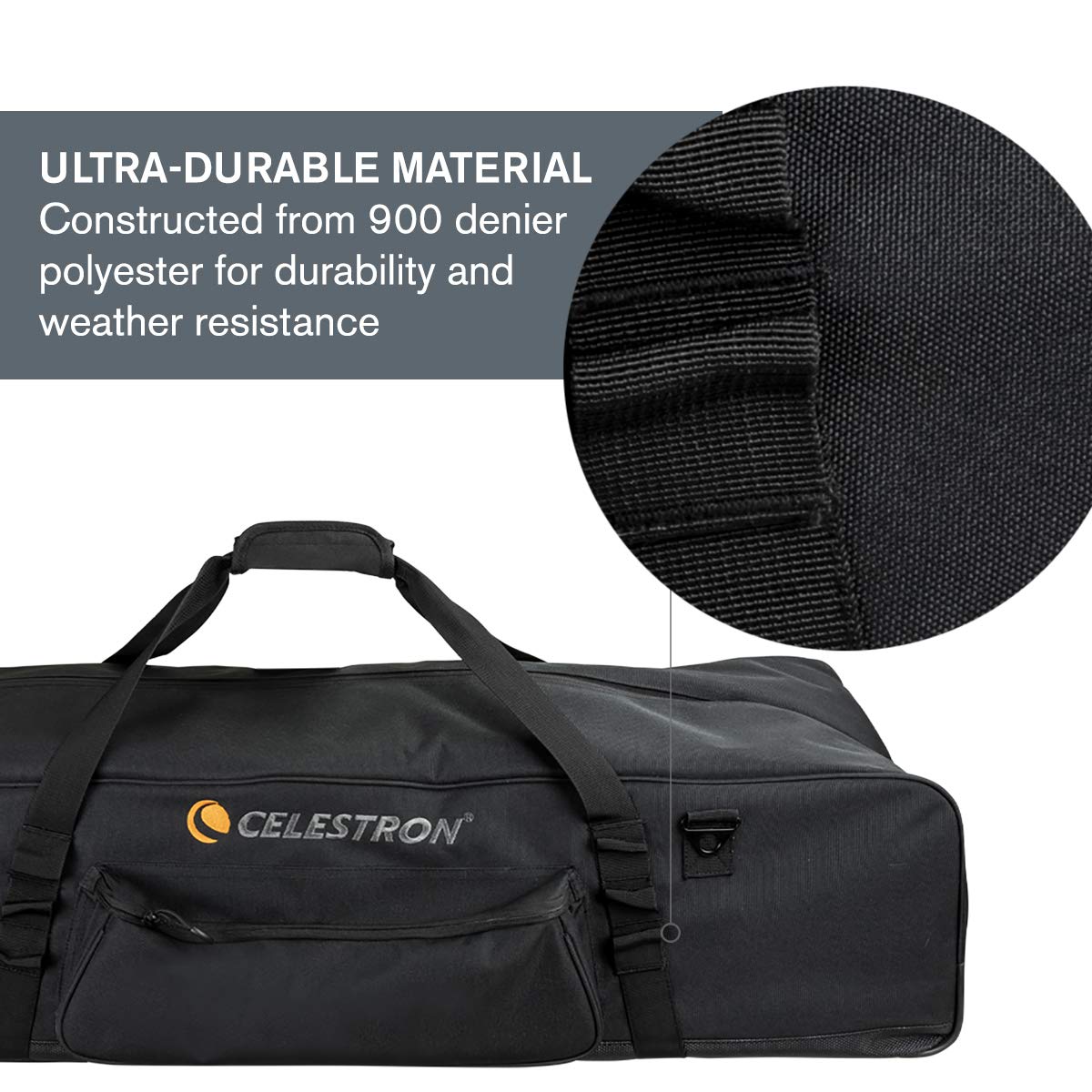 Celestron – 40” Telescope Bag – Storage & Carrying Case for Telescope, Mount, Tripod, and Accessories – Configurable, Padded Internal Walls – Bonus Padded Accessory Bag