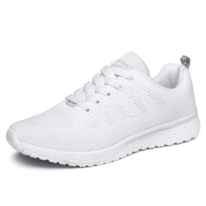 airavata tennis shoes for women breathable lightweight comfortable running shoes gym fitness sport shoes white size 6.5