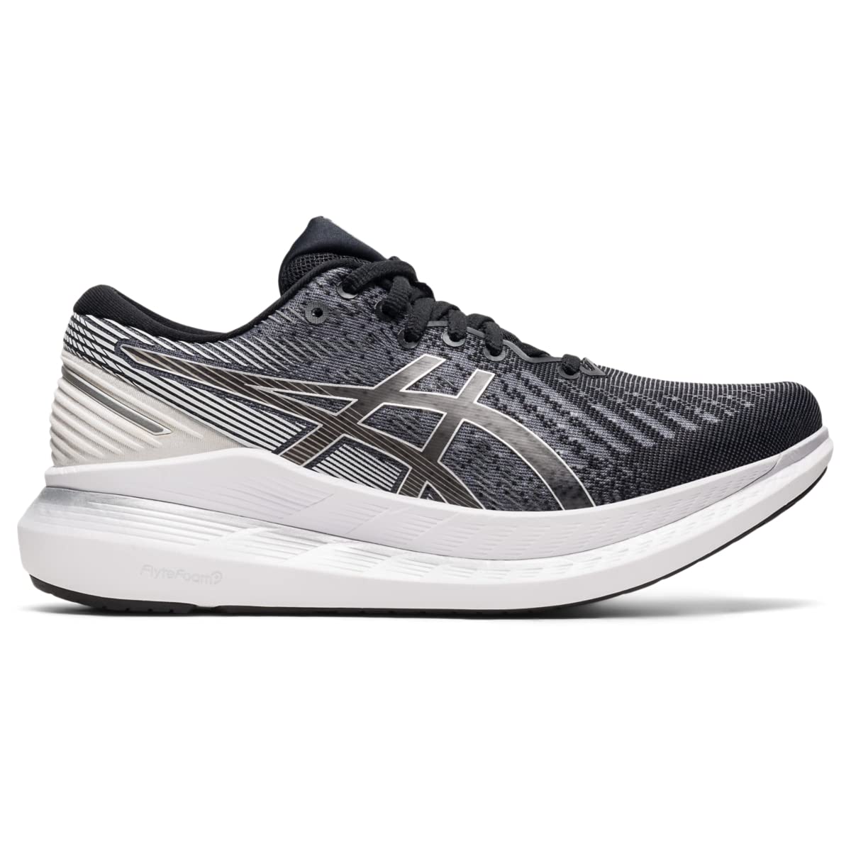 ASICS Women's Glideride 2 Running Shoes, 8.5, Black/White