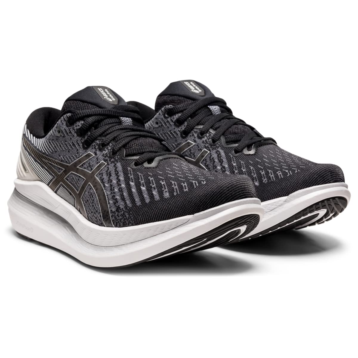 ASICS Women's Glideride 2 Running Shoes, 8.5, Black/White