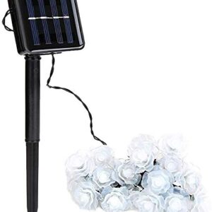 AMZSTAR 30LED Rose Flower Solar Strings Lights, Waterproof Outdoor Lights Solar Fairy Lights 20ft LED Flower Lights Decoration Lights for Outdoor,Lawn,Wedding,Patio,Party (Pink)