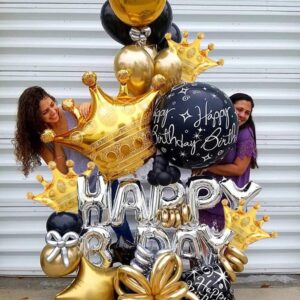 14PCS Crown Balloons Gold Foil Crown Balloon for Birthday Wedding Party Baby Shower Decorations 4 Giant and 10 Mini Size