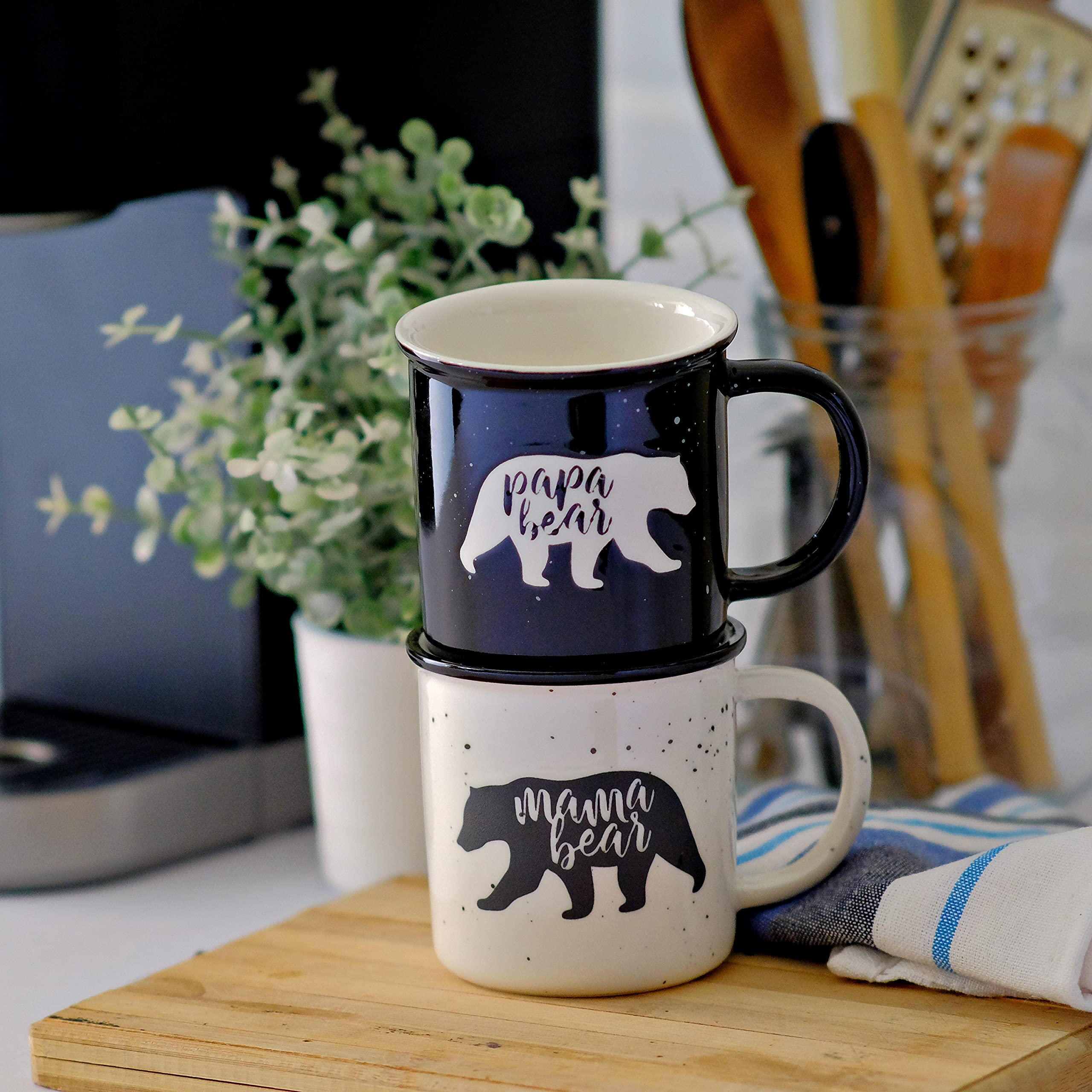 Mama Bear Papa Bear Mug Set of 2, Mom Dad Gifts, Mama and Papa Bear Mugs for Couples, Papa and Mama Bear Mug, New Mama and Papa Bear Coffee Mug Gift, His and Hers Coffee Mug Set Ceramic Mug