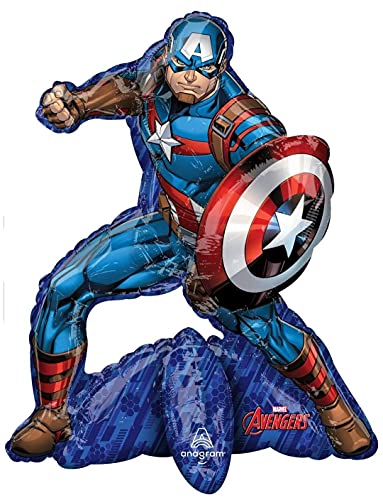 Anagram/MD 26" Avengers Captain America Birthday Party Decoration Supply Multi-Balloon Mylar Foil Air-Fill Balloon