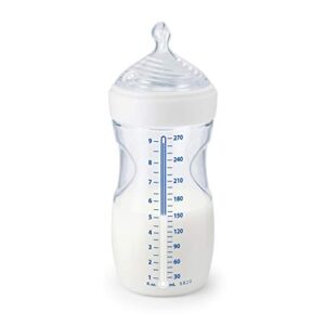 NUK Simply Natural Baby Bottles with SafeTemp Gift Set - Includes 4 Bottles, 3 Pacifiers, and 2 Replacement Bottle Nipples