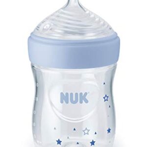 NUK Simply Natural Baby Bottles with SafeTemp Gift Set - Includes 4 Bottles, 3 Pacifiers, and 2 Replacement Bottle Nipples