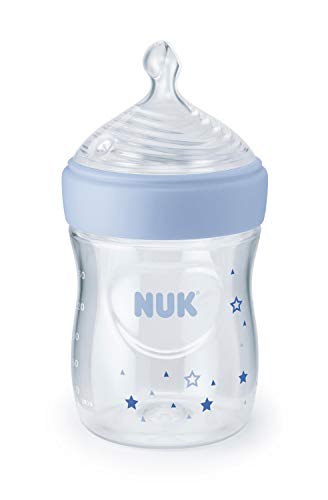 NUK Simply Natural Baby Bottles with SafeTemp Gift Set - Includes 4 Bottles, 3 Pacifiers, and 2 Replacement Bottle Nipples