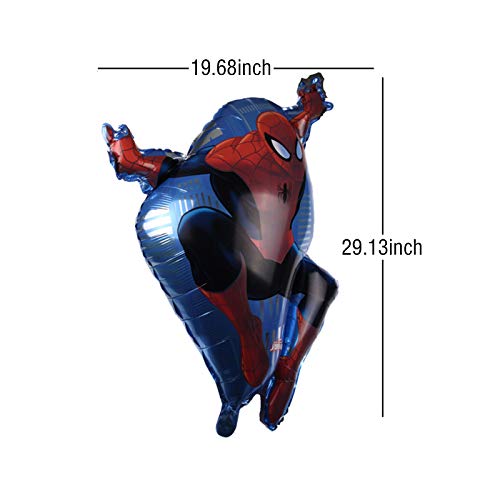 5PCS Spiderman Foil Balloons for Boys Birthday Baby Shower Super HeroTheme Party Decorations