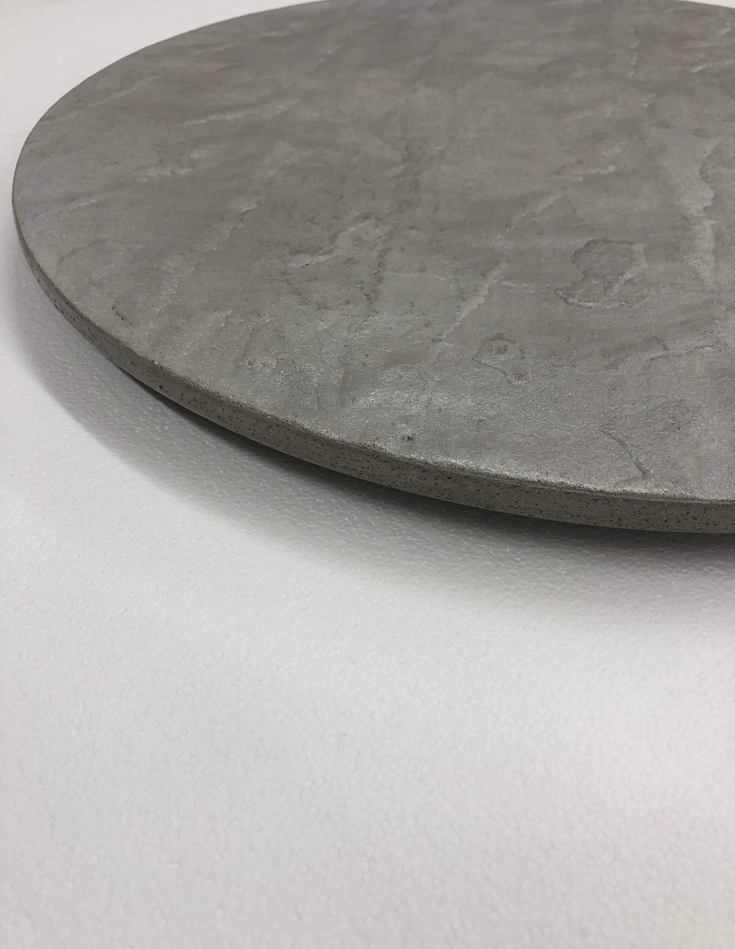 Concrete Cement Lazy Susan Unique, Hand Crafted, Gray, Turntable, 360 Degree Swivel, Made in The USA, Home Decor by Concrete Resurrection (21-1/2" Diameter)