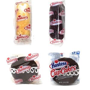 Hostess Variety Pack | Cupcakes, Cinnamon Rolls, Danish, Ding Dongs, Twinkies, Zingers | 30 Count