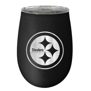 great american products pittsburgh steelers 12oz. stealth wine tumbler