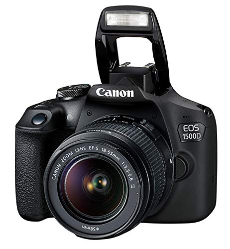 Canon EOS 1500D (Rebel T7) DSLR Camera with 18-55mm Lens Bundle + Premium Accessory Bundle Including 64GB Memory, Filters, Photo/Video Software Package, Shoulder Bag & More