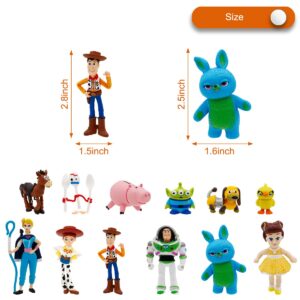 12PCS Toy Inspiration Story Cake Toppers, Story Birthday Party Cake Decorations