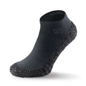 skinners 2.0 anthracite | minimalist barefoot sock shoes for men & women | ultra portable lightweight & breathable footwear