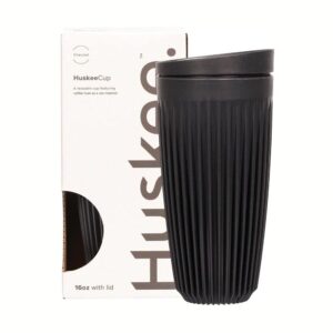 huskee cup + lid charcoal (16oz)