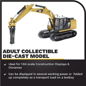 Diecast Masters 1:64 320D L Hydraulic Excavator, Play & Collect Series Cat Trucks & Construction Equipment | 1:64 Scale Model Diecast Collectible | Diecast Masters Model 85636