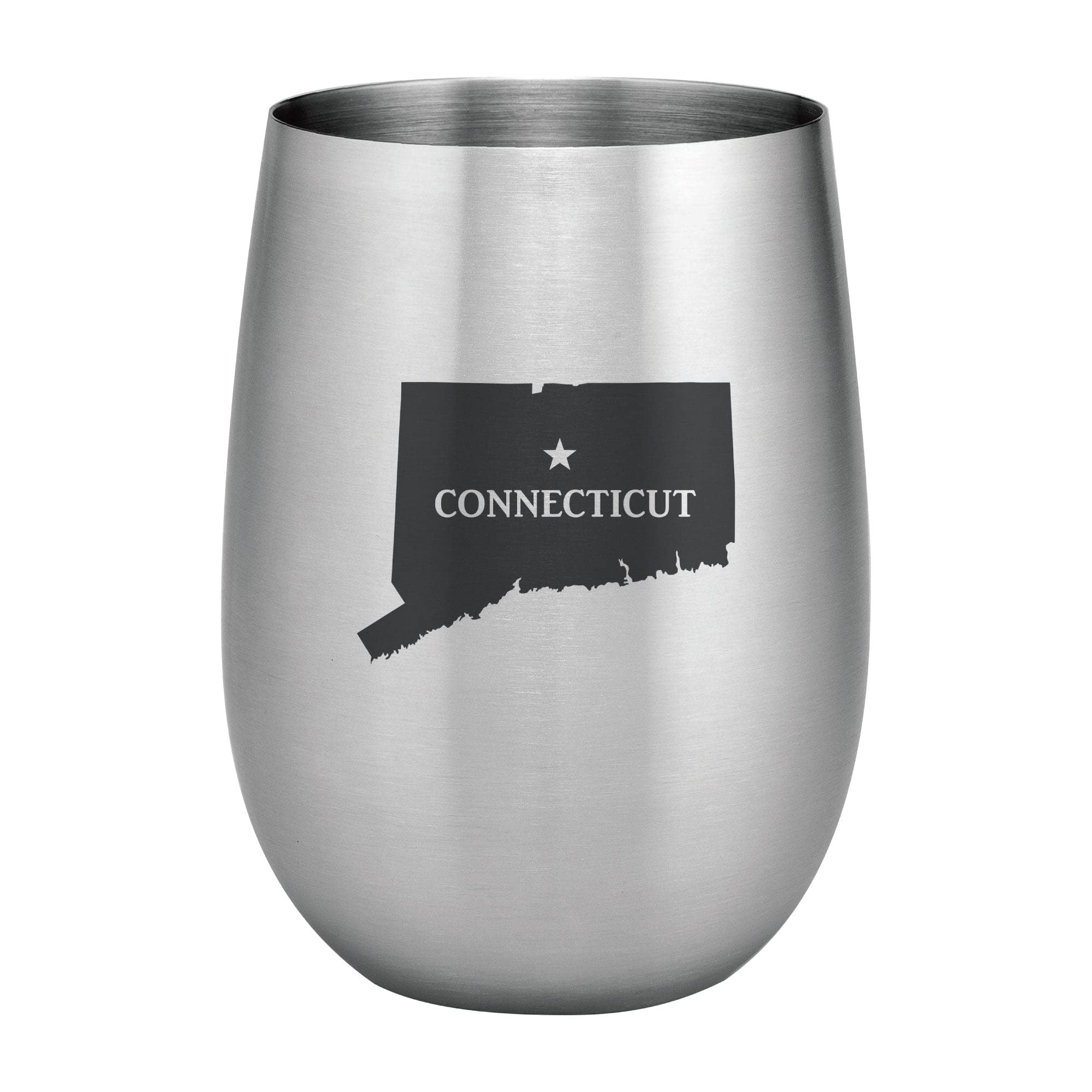 UPware 18/8 Stainless Steel 15 oz. Stemless Wine Glass, Unbreakable and Shatterproof Metal, for Wine and Beverage (Connecticut)