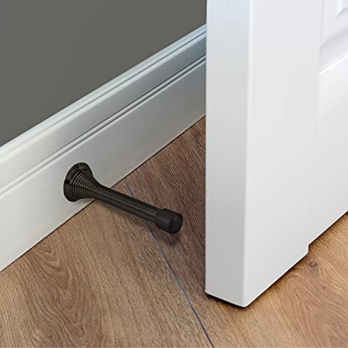 Design House 189035 Spring Door Stop, 10-Pack, Matte Black