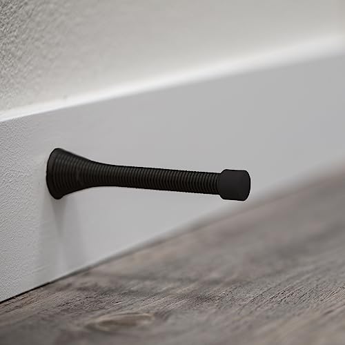 Design House 189035 Spring Door Stop, 10-Pack, Matte Black