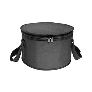 2 Pack 11X7 inch Round Insulated Thermal Pie Carrier Slow Cooker Bag,Reusable Insulated Cake Carriers Casserole Carrier Cooler Bags for Potluck,Picnics,Collapsible Lunch bag for Delivery (Black Color)