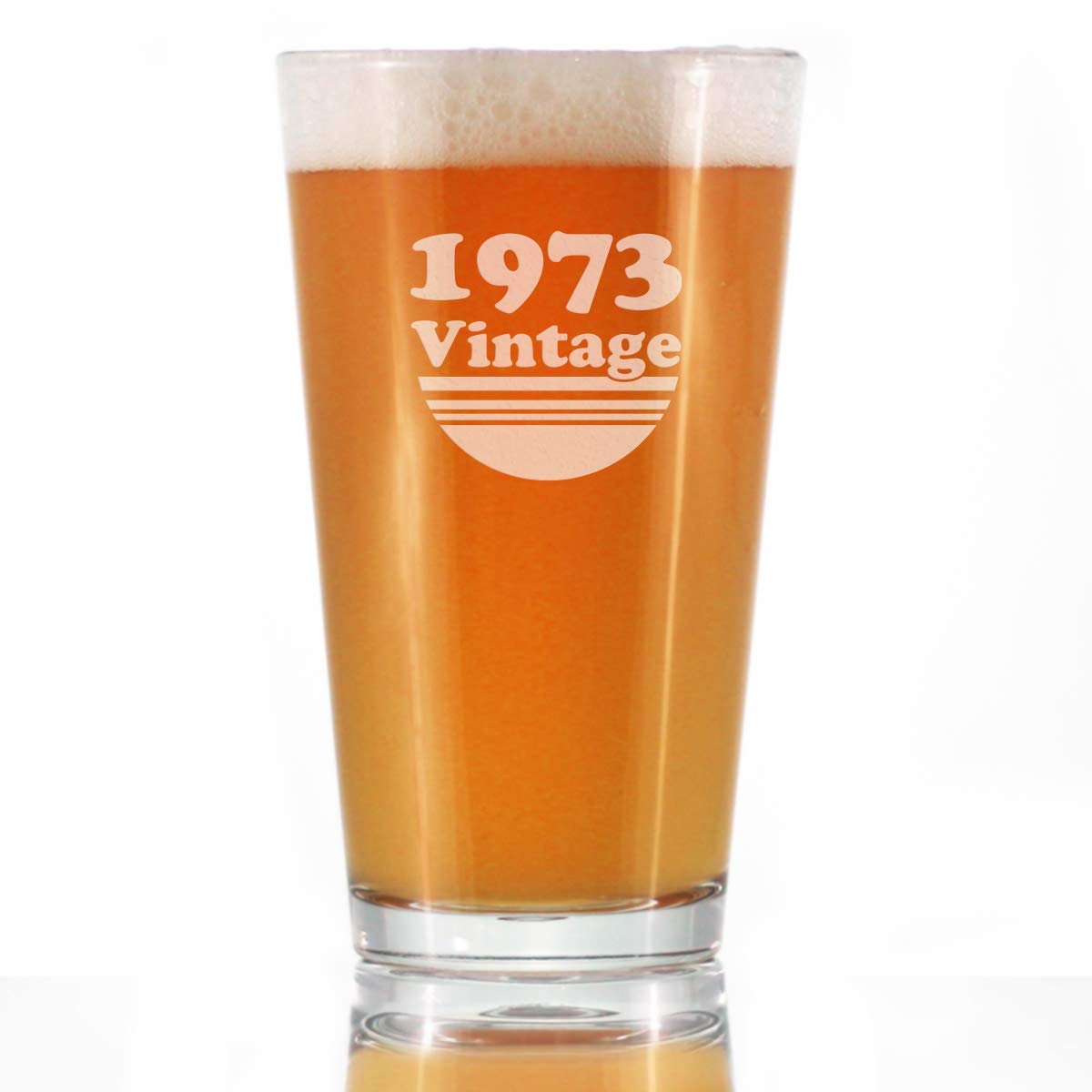 Vintage 1973 - Pint Glass for Beer - 51st Birthday Gifts for Men or Women Turning 51 - Fun Bday Party Decor - 16 oz