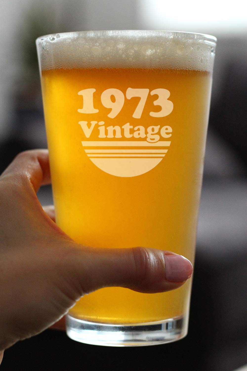 Vintage 1973 - Pint Glass for Beer - 51st Birthday Gifts for Men or Women Turning 51 - Fun Bday Party Decor - 16 oz