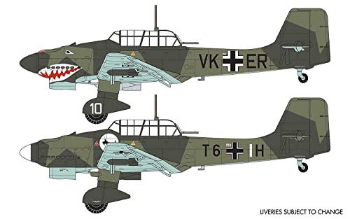 Airfix Junkers Ju87 B-1 Stucka 1:72 WWII Military Aviation Plastic Model Kit A03087A,Unpainted