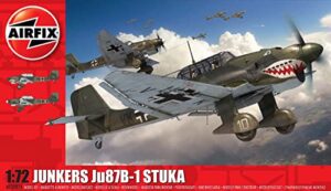 airfix junkers ju87 b-1 stucka 1:72 wwii military aviation plastic model kit a03087a,unpainted