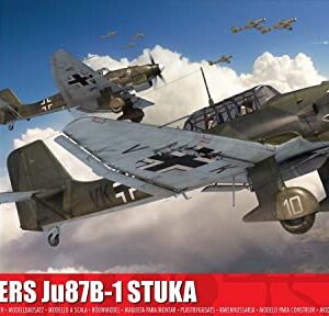 Airfix Junkers Ju87 B-1 Stucka 1:72 WWII Military Aviation Plastic Model Kit A03087A,Unpainted