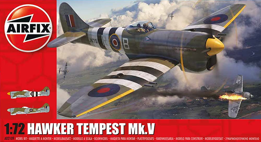 Airfix Hawker Tempest MK V 1:72 WWII British Military Aviation Plastic Model Kit A02109