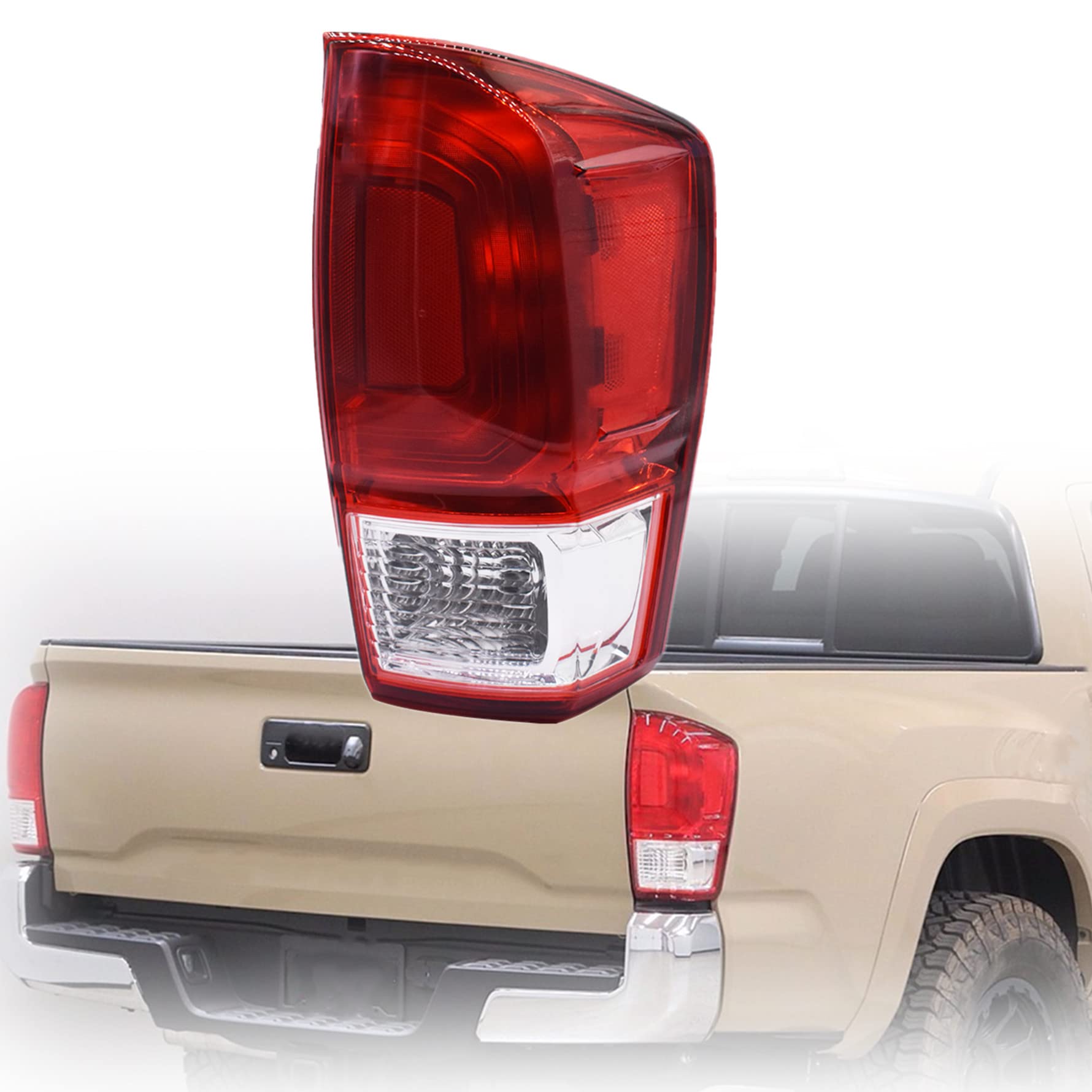 munirater Passenger Side Rear Tail Light Right Brake Lamp Replacement for 2016 2017 Toyota Tacoma SR SR5 8155004170, 81550-04170