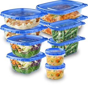 ziploc food storage meal prep containers reusable for kitchen organization, dishwasher safe, leftover pack, 10 count