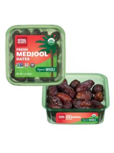 natural delights organic medjool dates – large & plump usda certified , non-gmo verified, good source of fiber, naturally sweet fruit snack, perfect for on-the-go - whole medjool dates organic, 1 lb oz container