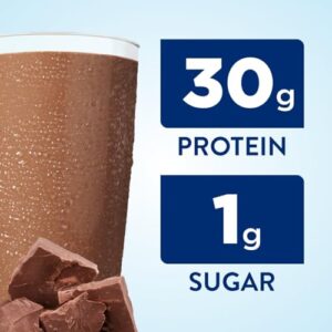 Ensure Max High Protein Nutrition Shake Milk with 30g of Protein 1g of Sugar , Chocolate w/ Caffeine, 11 Fl Oz (Pack of 12)