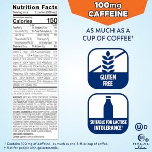 Ensure Max High Protein Nutrition Shake Milk with 30g of Protein 1g of Sugar , Chocolate w/ Caffeine, 11 Fl Oz (Pack of 12)