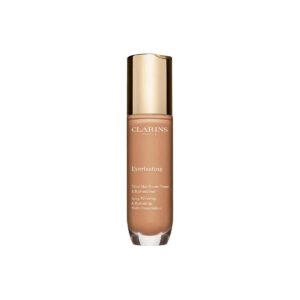 clarins everlasting foundation | full coverage and long-wearing | hides imperfections, evens skin tone and hydrates | natural, matte finish | transfer-proof, sweat-proof, smudge-proof | 1 fl oz