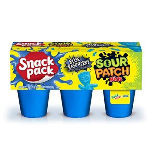 snack pack sour patch kids juicy gels, blue raspberry, 3.25 oz 6 ct, 3.25 oz