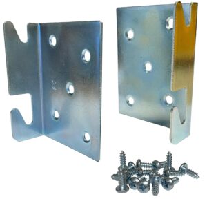 elegent upholstery bed rail hook plates headboard footboard attachment brackets - set of 2 [one left & one right]