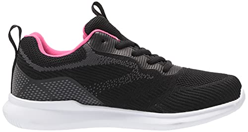 Propét Women's TravelBound Pixel Sneaker, Black/Pink, 10