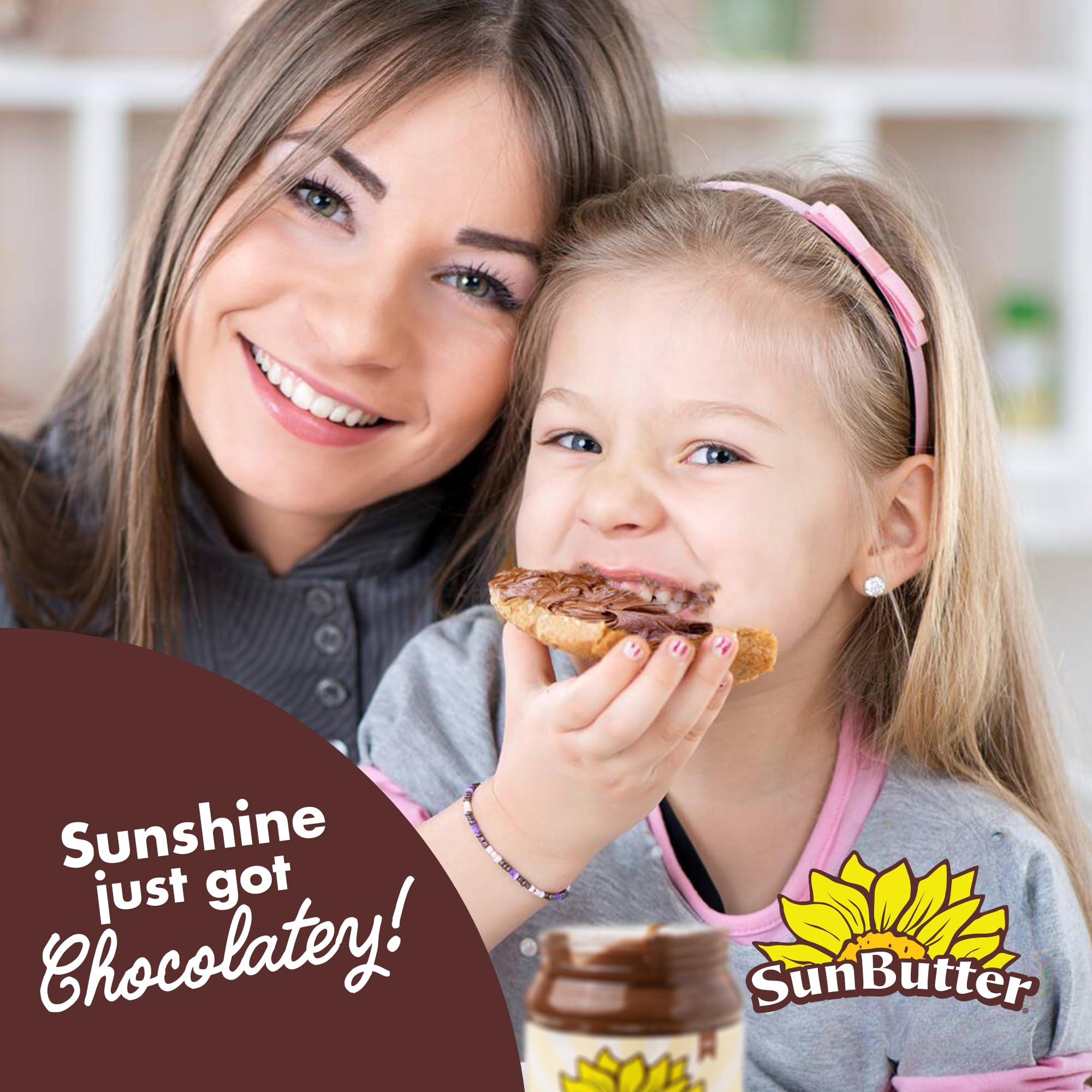 SunButter® Chocolate Sunflower Seed Butter (1 Jar | 16 oz) - Healthy, Low-Sugar, Protein-Packed Spread for Breakfast, Desserts, Snacks & More