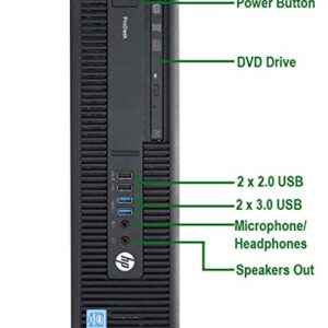 HP 600 G1 Intel Core i5 3.2GHz SFF Computer Tower PC,8GB Ram,120GB M.2 SSD,3TB HDD,Wireless Keyboard and Mouse,WiFi/Bluetooth,Nvidia GT1030 Graphics Card Win 10 Pro (Renewed),Black,Small Form Factor