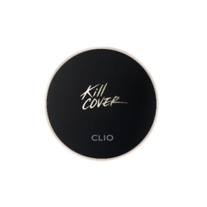 CLIO Kill Cover Fixer Cushion | Makeup Base and Fixer, Long Lasting, Full Coverage with Matte Finish for Sensitive Skin Types (0.53 oz) (4 GINGER)