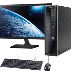 HP 800 G1 Ultra Small USFF Desktop Computer Tower, Intel Core i5 3.2GHz Processor, 8GB Ram, 240GB SSD, 500GB Hard Drive,WiFi & Bluetooth, New 19 Inch Monitor, Windows 10 Pro (Renewed)