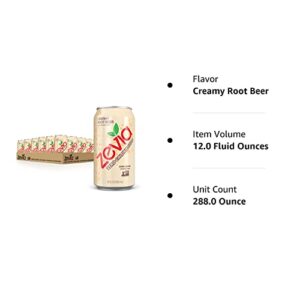 Zevia Zero Calorie Soda, Creamy Root Beer, 12 Ounce Cans (Pack of 24)