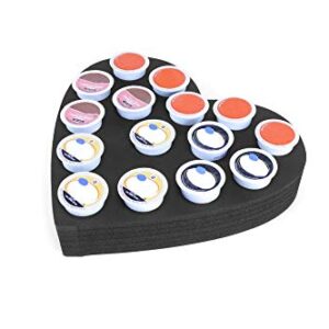 Polar Whale Coffee Pod Wall Mount Hanging Organizer Heart Storage Tray Compatible with Keurig K-Cup for Kitchen Home Office Display Stand Waterproof Washable Black Foam 15 Compartment