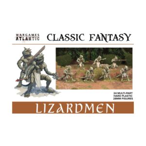 classic fantasy: lizardmen (24multi part hard plastic 28mm figures)