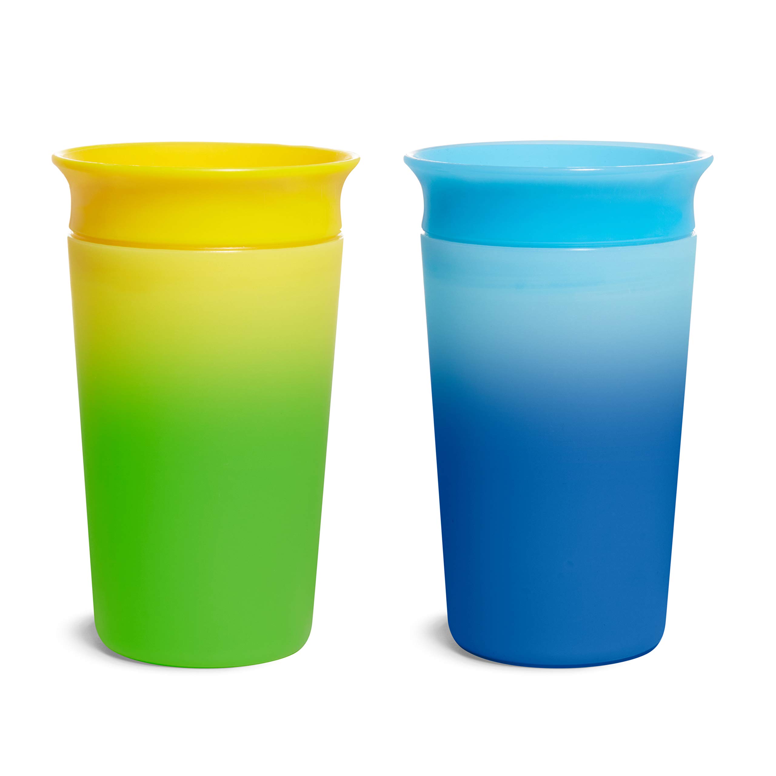 Munchkin® Miracle® 360 Color Changing Sippy Cup, 9 Ounce, 2 Pack, Blue/Yellow