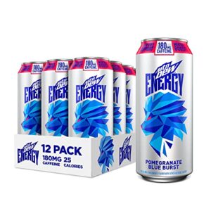 mtn dew energy, pomegranate blue burst,16oz cans (12pack)