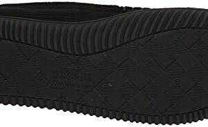 Dearfoams Men's Niles Corduroy Moccasin Slipper, Black, Small